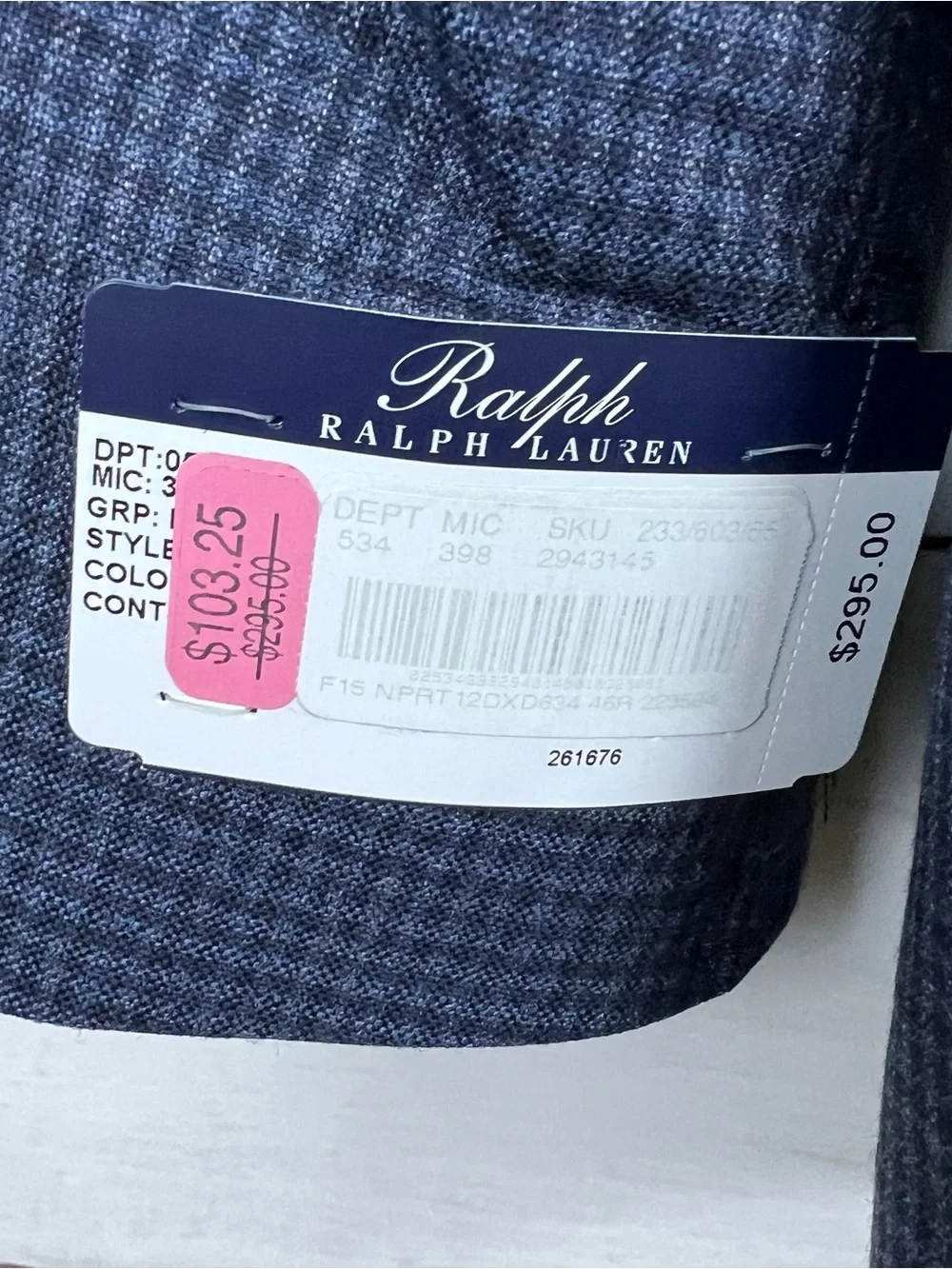 NWT Ralph Lauren Mens 46R Slim Fit Silk Wool Blue Plaid Blazer Sport Coat